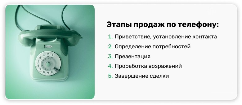 Какие этапы продаж по телефону?