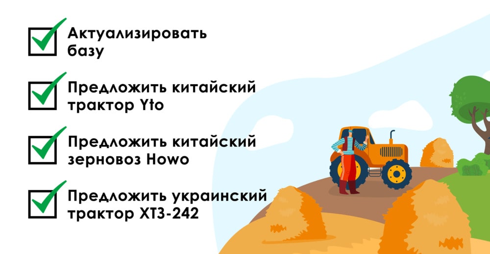 Задачи по автоматическому обзвону голосовым ботом для компании Агро-Союз